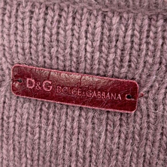 Dolce and Gabbana Lavender Crop Jeweled Button Cardigan - Picture 6 of 8